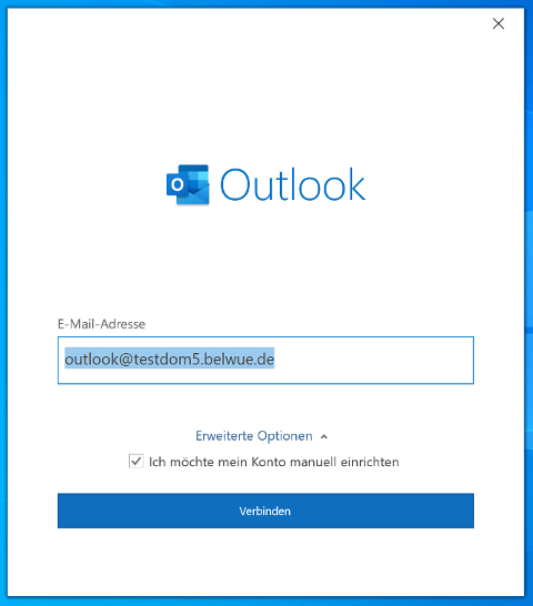 Outlook 2019 - Adresse eintragen